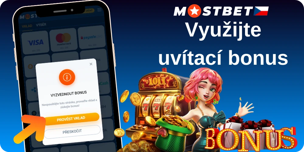 Aktivace bonusu při registraci na Mostbet