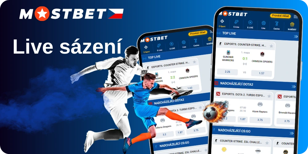 Online sázení během zápasů na Mostbet