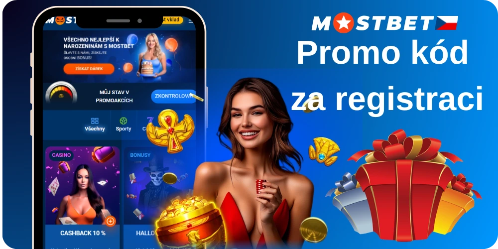 Při registraci použijte kód na Mostbet