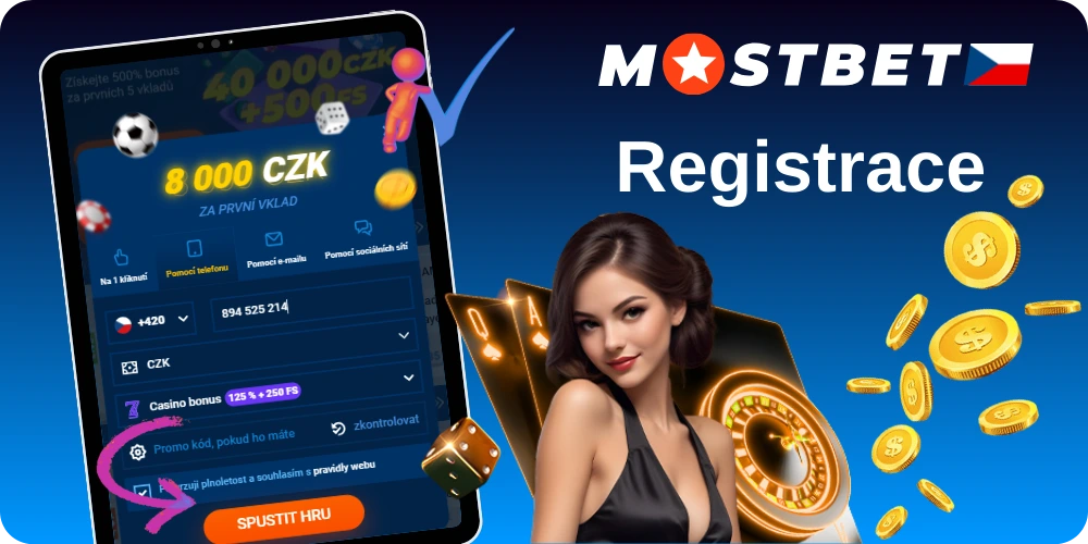 Snadná registrace pro Mostbet v České republice